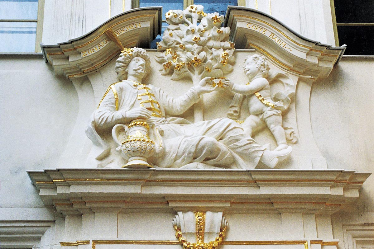 Fassade Kaffeehaus Zum Arabischen Coffe Baum